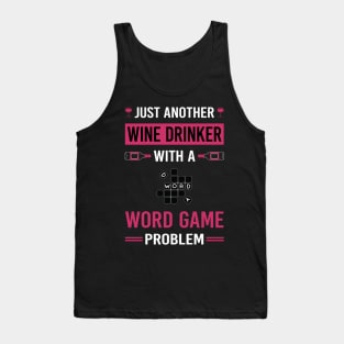 Wine Drinker Word Games Tank Top